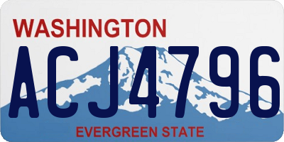 WA license plate ACJ4796
