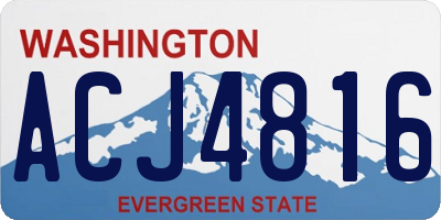 WA license plate ACJ4816