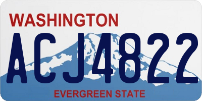 WA license plate ACJ4822