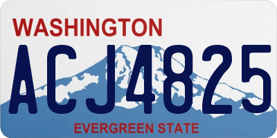 WA license plate ACJ4825