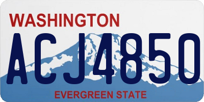 WA license plate ACJ4850