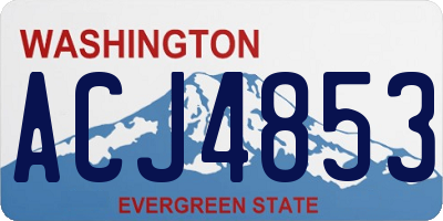 WA license plate ACJ4853