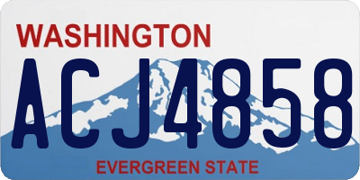 WA license plate ACJ4858