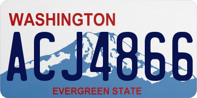 WA license plate ACJ4866