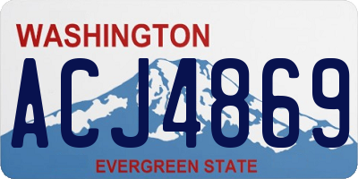 WA license plate ACJ4869