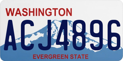 WA license plate ACJ4896