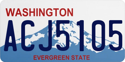 WA license plate ACJ5105