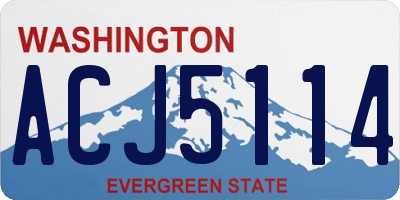 WA license plate ACJ5114