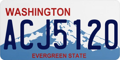 WA license plate ACJ5120