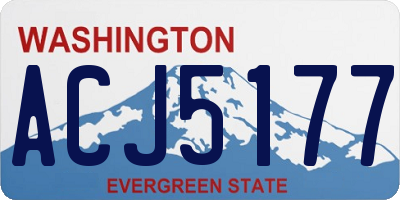WA license plate ACJ5177