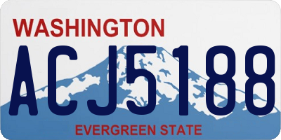 WA license plate ACJ5188