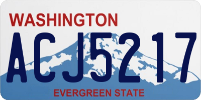 WA license plate ACJ5217
