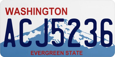 WA license plate ACJ5236