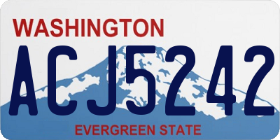 WA license plate ACJ5242
