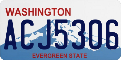 WA license plate ACJ5306
