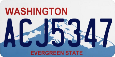 WA license plate ACJ5347