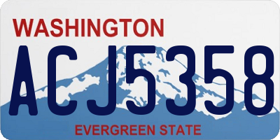 WA license plate ACJ5358