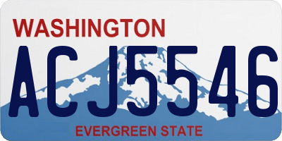 WA license plate ACJ5546