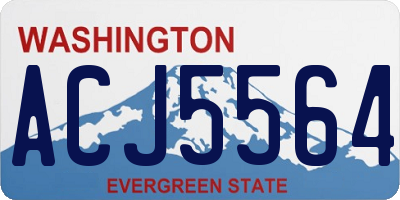 WA license plate ACJ5564