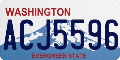 WA license plate ACJ5596