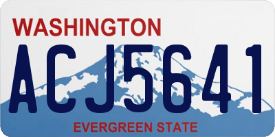 WA license plate ACJ5641