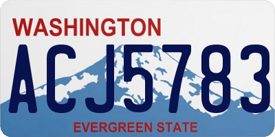 WA license plate ACJ5783