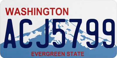 WA license plate ACJ5799