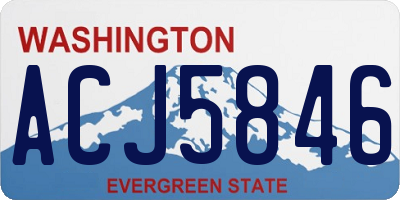 WA license plate ACJ5846