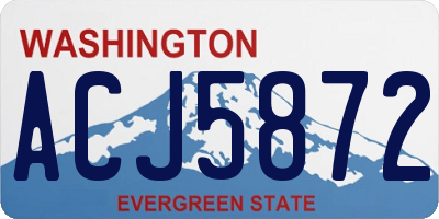 WA license plate ACJ5872