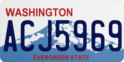 WA license plate ACJ5969