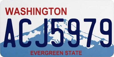 WA license plate ACJ5979