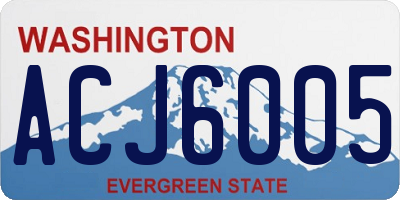 WA license plate ACJ6005
