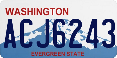 WA license plate ACJ6243