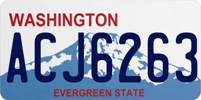 WA license plate ACJ6263