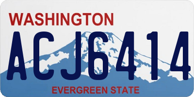 WA license plate ACJ6414