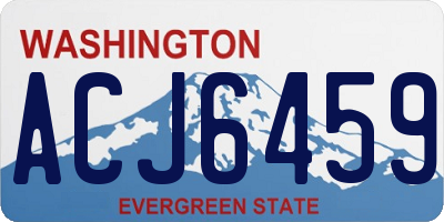 WA license plate ACJ6459