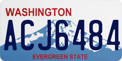 WA license plate ACJ6484