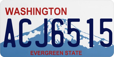 WA license plate ACJ6515