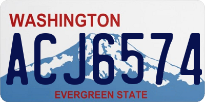 WA license plate ACJ6574