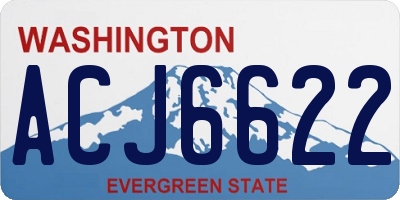 WA license plate ACJ6622