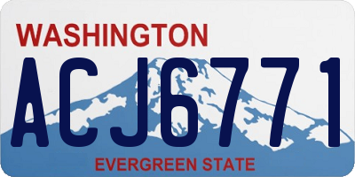 WA license plate ACJ6771