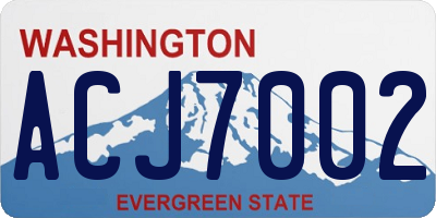 WA license plate ACJ7002