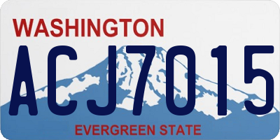WA license plate ACJ7015