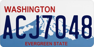 WA license plate ACJ7048