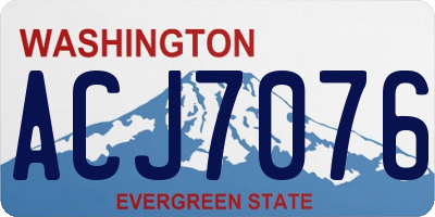 WA license plate ACJ7076
