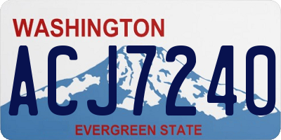 WA license plate ACJ7240