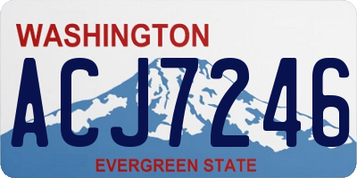 WA license plate ACJ7246