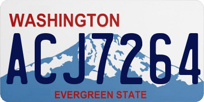 WA license plate ACJ7264