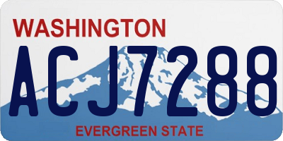WA license plate ACJ7288