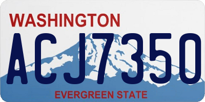 WA license plate ACJ7350